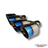 (Copy) 4 inch. Burnt slash cut dual exhaust tip (LR pair)