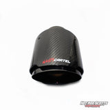 4.5 inch. Carbon fiber slash cut black chrome exhaust tip NASTYCARTEL