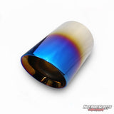 4.5 inch. Burnt slash cut exhaust tip