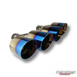 (Copy) 4 inch. Burnt slash cut dual exhaust tip (LR pair)