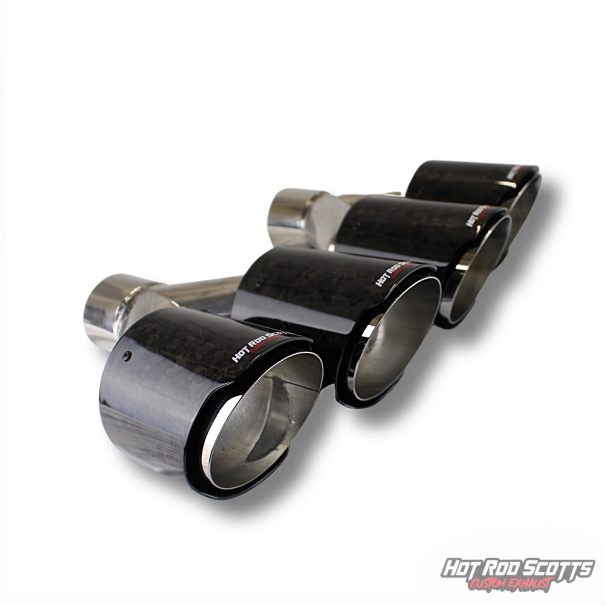 4 inch. carbon slash cut dual quads exhaust tip (LR pair