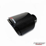 4.5 inch. Carbon fiber slash cut black chrome exhaust tip NASTYCARTEL