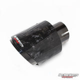 4.5 inch. Forged carbon slash cut black chrome exhaust tip