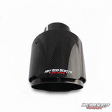4 inch. Carbon fiber slash cut black chrome exhaust tip