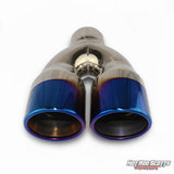 3.5 Burnt rolled edge dual exhaust tips (straight)