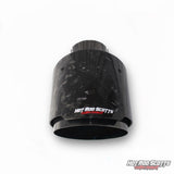 4.5 inch. Forged carbon slash cut black chrome exhaust tip