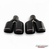 3.5 inch. Carbon slash cut black chrome quads exhaust tip (LR pair)