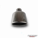 4.5 inch. Polished oval exhaust tip