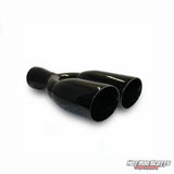 3.5 inch. Glossy black slash cut angled exhaust tip