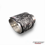 4.5 inch. Forged carbon slash cut exhaust tip