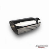5 inch. (long) Polished slash cut exhaust tip