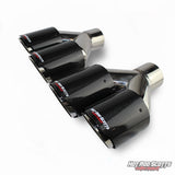 3.5 inch. Carbon fiber slash cut dual exhaust tips (LR pair)
