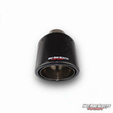 4.5 inch. Carbon fiber rolled edge exhaust tip