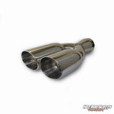 3.5 inch. Polished slash cut angled exhaust tip