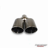 4.5 inch. Polished slash cut dual exhaust tip (straight)