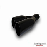 3.5 inch. Glossy black slash cut angled exhaust tip