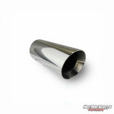 4 inch. (Long) polished slash cut exhaust tip