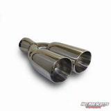3.5 inch. Polished slash cut angled exhaust tip