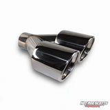 3.5 inch. Polished rolled edge dual exhaust tip (straight)