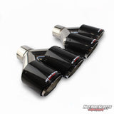3.5 inch. Carbon fiber slash cut dual exhaust tips (LR pair)
