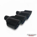 4 inch. Black opal slash cut exhaust tip