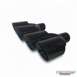 4 inch. Black opal slash cut exhaust tip