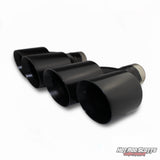 4 inch. Satin Black slash cut exhaust tip (LR Pair)