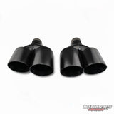 4 inch. Satin Black slash cut exhaust tip (LR Pair)