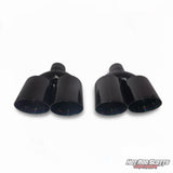 4 inch. Black opal slash cut exhaust tip