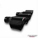3.5 inch. Carbon slash cut black chrome quads exhaust tip (LR pair)