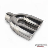 3 inch. Polished edge dual exhaust tip (straight)