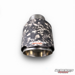 4.5 inch. Forged carbon slash cut exhaust tip