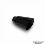 5 inch. (long) Glossy black slash cut exhaust tip