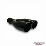 3.5 inch. Glossy black slash cut angled exhaust tip