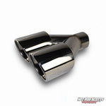 3.5 inch. Polished rolled edge dual exhaust tip (straight)