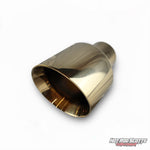 4 inch. Gold slash cut exhaust tip