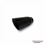 5 inch. (long) Glossy black slash cut exhaust tip