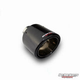 4.5 inch. Carbon fiber rolled edge exhaust tip