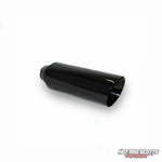 4 inch. (Long) Glossy black slash cut exhaust tip