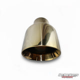 4 inch. Gold slash cut exhaust tip
